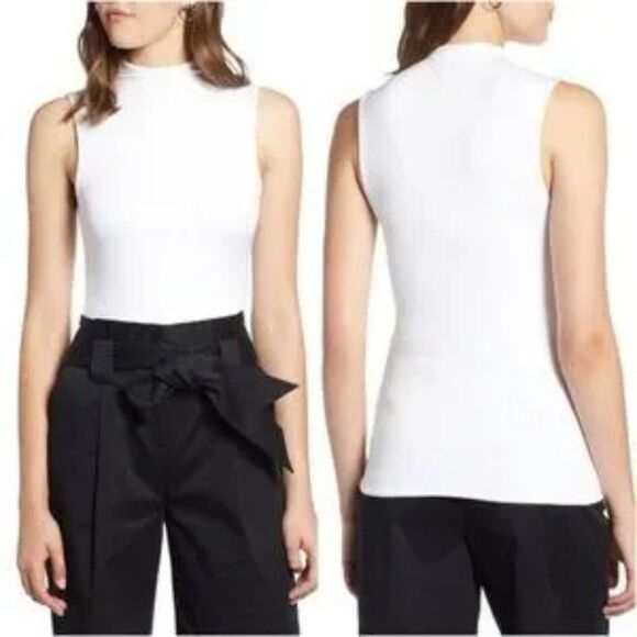 Halogen Jersey Funnel Neck Tank top size XS in White - Picture 1 of 10